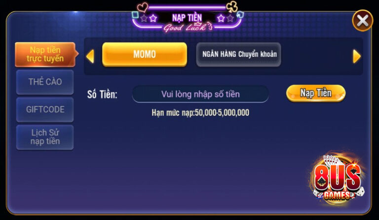 nap tien 8us 8US.Bet