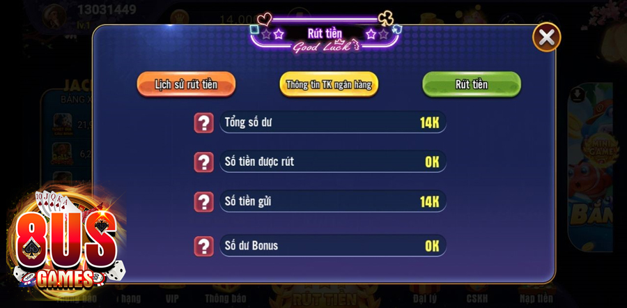 rut tien 8us games vip club 8US.Bet